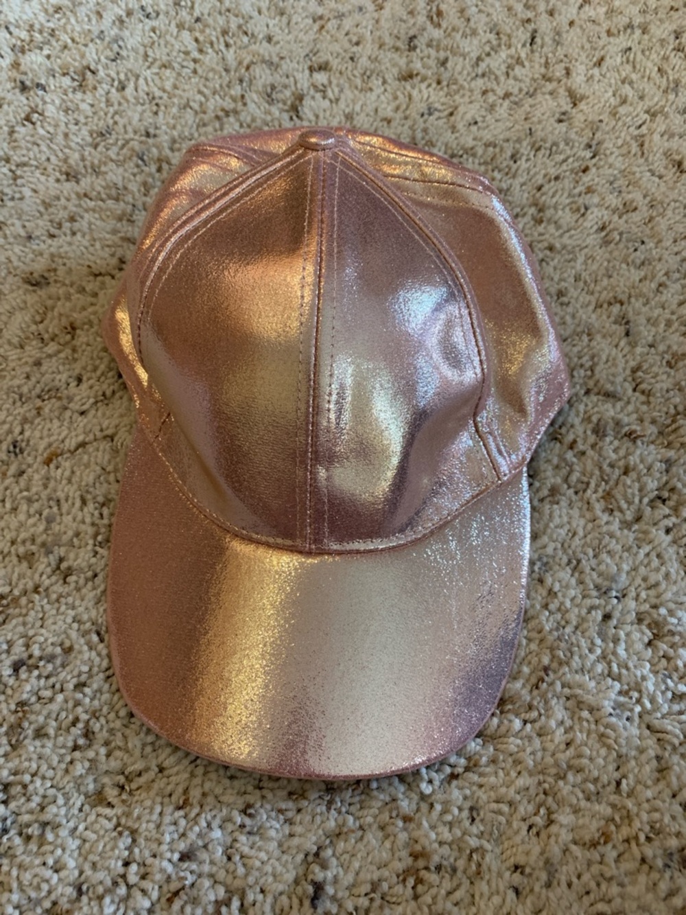 Metallic Rose Pink Baseball Cap